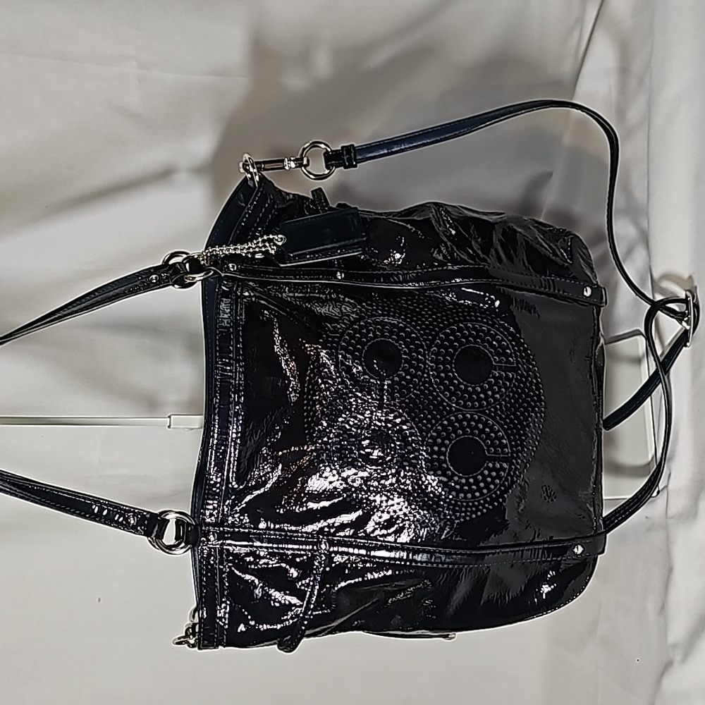 Coach Patent Tote Rare Blue EUC